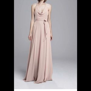 Amsale bridesmaid dress - flat chiffon blush